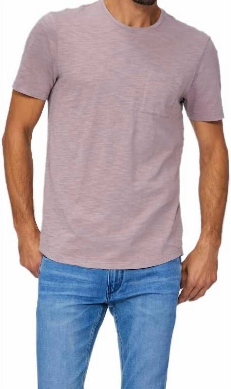 NEW PAIGE kenneth short sleeve crew neck tee shirt in hazy orchid